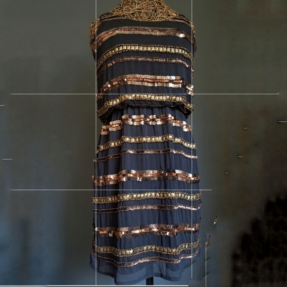 Shiffon dress with beads - Picture 2 of 3